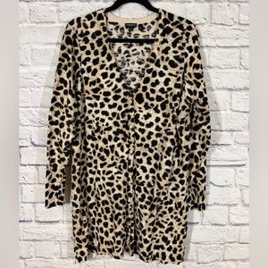 Torrid Leopard Print Button Cardigan Sweater Long Sleeve Plus Size 3X